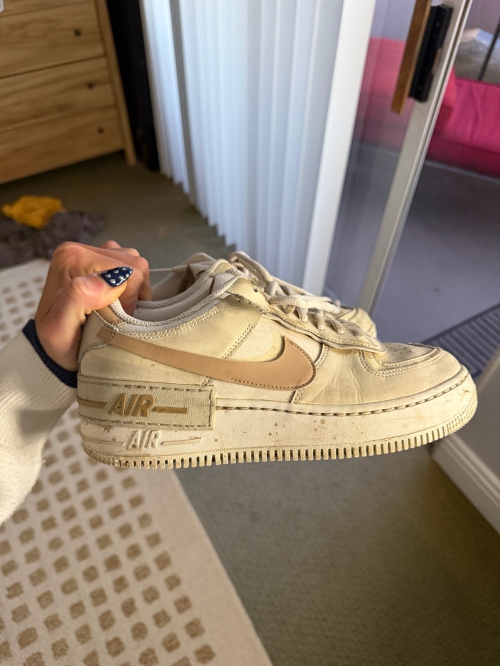 Nike Beige and Tan Layered Sole Sneakers